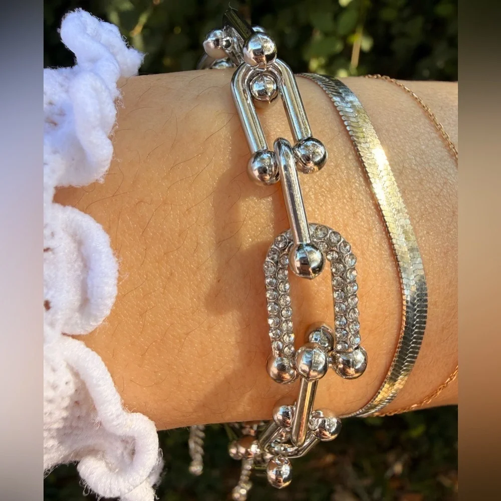 Silver Bracelets Set of 2